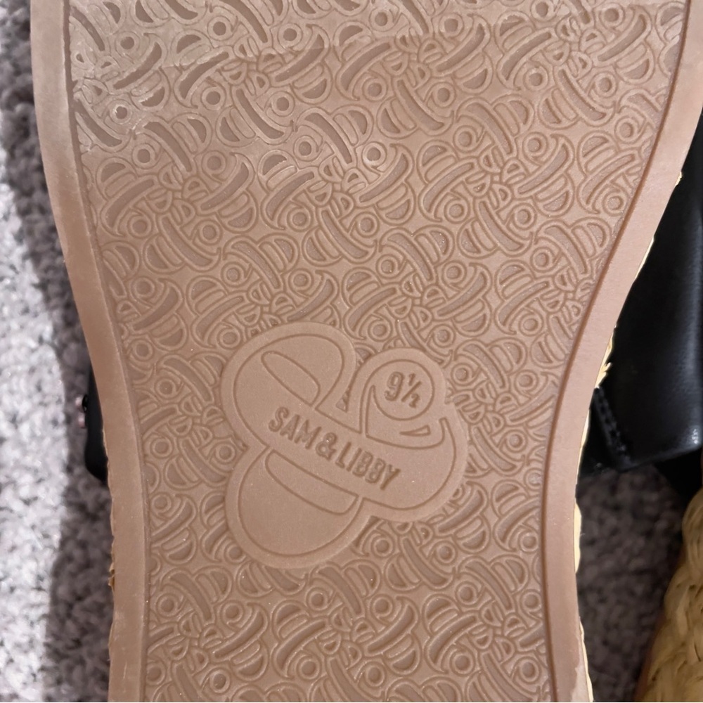 Sam & Libby Ingrid Espadrille Slide Platform Sandal, Black/Tan, Women's 9.5 NEW - Picture 12 of 13